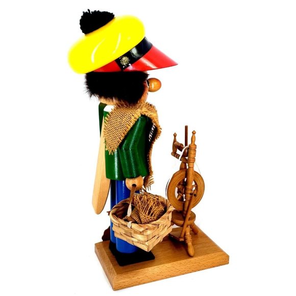 Nutcracker Steinbach LINEN WEAVER Signed Christian Spinning Wheel Turns 1994 Box - Picture 7 of 13